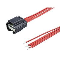 Molex 226461-1063 OTS Cable Assembly MX64 Female-to-Pigtail OTS Cable ASSY 1R 300mm Len Tin Plating 6 CKTS BLK