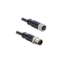 Amphenol LTW MSDS04ML-SDSFL-SE003 Sensor Cables / Actuator Cables M12 Circular Metric Connector, D Code, Metal, 4A, 04 pins, Male Connector, Male Contact, Straight-to-Straight, Screw Thread, Overmolded Double Ended, Length 3000mm, IP68 / IP69K