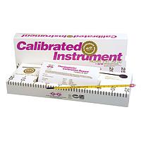 OMEGA GT-30520C Calibrated NIST DAkkS Traceable Liquid In Glass Thermometers (225 °C, Yellow Back, ± 1 °C (± 1.8 °F), 14 in)