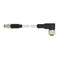 Murrelektronik 7000-88261-2300150 Sensor Cables / Actuator Cables M8 male 0 / M12 female 90, PUR 3x0.25 gy UL/CSA+drag chain 1.5m