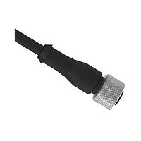 Banner Engineering MQDEC2-415 Sensor Cables / Actuator Cables Cordset: Single Ended M12; 4-pin Straight Female Connector; 5 m (16.4 ft) 4x22 Shielded Black PVC Jacket; Nickel-Plated Brass Coupling Nut
