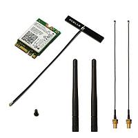 AAEON UP RE-WFKIT-9260NVP Multiprotocol Development Tools Intel 9260 Wifi Kit ,Intel Wireless-AC 9260, 802.11AC, 2x2 AC+BT, M.2 2230, No vPro with 2X External Antennas & 2 X RF Cables and integrated Antennas 2.4GHz/5GHz