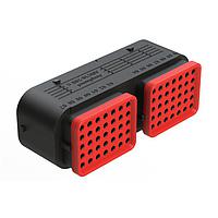 Amphenol SINE Systems ARC16-70SC-P013 Plug 70 Position Plug, Socket, Contact Size Size 16, Jackscrew, Bonded Front Seal, Keyed C, Standard Diameter Rear Seal (Red), Black Body, Dustcap Included