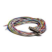 Glenair MWDM2L-37S-4K5-18L Micro-D D-Sub Connectors MICRO D PREWIRED CON 37CNT SKT #24AWG