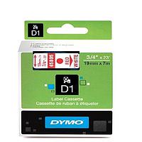 DYMO 63020719 D1 Red/White Tape (19mm x 7m)