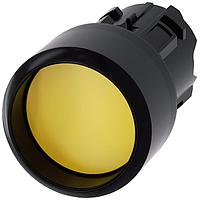 SIEMENS 3SU10000CB300AA0 Flat Button PUSHBUTTON, MOM, YEL, RAISED