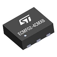 STMicroelectronics ECMF02-4CMX8 Common Mode Chokes ESD Filter USB 2.0 16V 6 Ghz 150W 4.8A