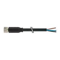 Murrelektronik 7000-08041-6101000 Connectors M8 female 0 with cable, PVC 3x0.25 bk UL/CSA 10m