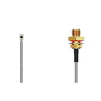 GCT (Global Connector Technology) CAB420RF-0300-A-1 RF Cable Assemblies I-Pex MHF 4L Lck RA Plug2SMA STRJck F Mt, IP67/68, 3GHz,300mm, 1.37mm blk