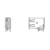 Amphenol FCI 73725-1010BLF USB Type A Connectors USB Recpt, Type A ThrHole 4 Pos w/Cont