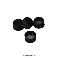 SciLab SL.Vi1233 PE Septa lined Cap (Black-color, PE Septa; 15-425)