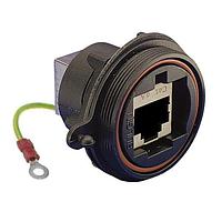 Bulgin PX0893/E Circular Front Pnl Mnt CAT6a Shld Coup Earth Wire