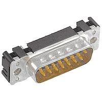HARTING 09653296701 D-Sub Connectors - Standard Density D-Sub THR/SMC 25pin male straight, stamped, w/o board locks, M3, PL2