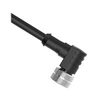 Banner Engineering MQAC-450RA Sensor Cables / Actuator Cables Cordset: Single Ended MICRO; 4-pin Right Angle Female C Code; 15.5 m 4x22 Black PVC Jacket; Nickel-Plated Brass Coupling Nut