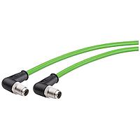 SIEMENS 6XV18785GH10 Plug-In Cable IE TP Cord M12-90/M12-90 (4x2. 1 m)