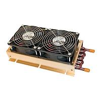 Advanced Thermal Solutions ATS-HE21-C2-R0 Liquid-to-Air Heat Exchanger w/2 x 12VDC Fan, Tube to Fin, Liquid-to-Air, 266x147x45mm (LxWxH)
