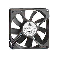Delta Electronics, Inc. AFB0824VHB-R00 Tubeaxial Tubeaxial Fan, 80x15mm, 24VDC, Ball Bearing, 3-Lead Wires, Locked Rotor Sensor