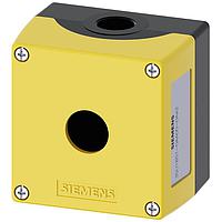 SIEMENS 3SU18510AA000AA2 Enclosure ENC METAL, YLW TOP, 1 HOLE, 22MM, EMPTY