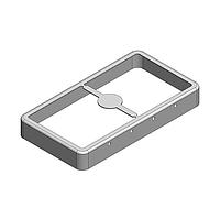 Masach Tech MS546-10F-NS EMI/RFI Shield Frame, Two-Piece 54.6 x 29.6 x 7mm Two-piece Drawn-Seamless RF Shield/EMI Shield FRAME (Nickel-Silver)