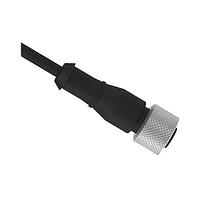 Banner Engineering MQDC-406-PUR18 Sensor Cables / Actuator Cables Cordset A-Code M12 Single Ended; 5-pin Straight Female Connector; 2 m (6.56 ft) in Length; Black PUR Jacket, Nickel-Plated Brass Nut