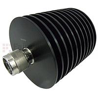 Fairview SA4N100-10 10 dB Fixed Attenuator N Male To N Female Up To 4 GHz Rated To 100 Watts With Black Aluminum Heatsink Body