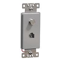 Square D SQR87CT1GY Connectors CATV/TEL F/RJ11 4P4C STRAP GY