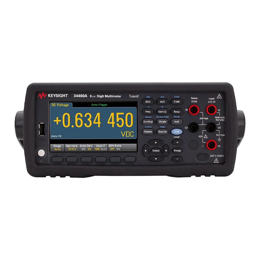 Bench digital multimeter used in an electronics measurement workspace
