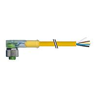 Murrelektronik 7000-12441-0150500 Connectors M12 FEMALE 90 LED, PVC 5X0.34 YELLOW, 5m