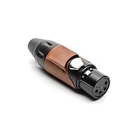 Amphenol Audio AX4FB1M-AU Connectors 4P SOCKET F PLUG BLKGLD W BLN MRK SLV