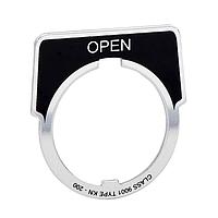 Square D 9001B107 Legend Plate, Open PUSH BUTTON LEGEND PLATE 30MM, Type B