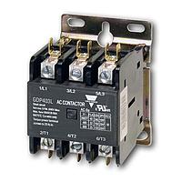 Carlo Gavazzi GDP403L220V Electromechanical Contactors Three-pole Definite Purpose style, 40Amps rated (FLA at 240VAC) contactor with lug terminals, 220 VAC coil and no auxiliary contacts.