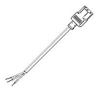 Volex 17518 10 B1 No Receptacle Power Cord 18AWG RECPT-S/T SJT 6FT 7IN (2.0m) BLACK