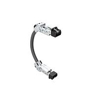 Amphenol Canada DRPC215002340 Ethernet Cables / Networking Cables Cable, Cat6A, Industrial RJ45, 45 deg  right exit to 45 deg  top exit, 26AWG, 0.5m, 50u gold