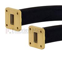 Fairview SMW75SF005-24  WR-75 Seamless Flexible Waveguide in 24 Inch Using Square Cover Flange With a 10 GHz to 15 GHz Frequency Range