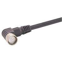 HARTING 21373600C70050 Sensor Cables / Actuator Cables M23 12pole angled female open 5m, PUR
