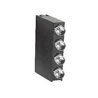 BIVAR H401CAGGGD LED Circuit Board Indicators LED Assembly, Right Angle, 3mm LED, Quad-Level, 1 Station, Amber, Green, Green, Green, Diffused Lens.