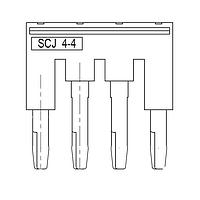 Amphenol Anytek SCJ0404RD00G Bridge Jumper Bridge Jumper SCJ4-4mm2  4pins