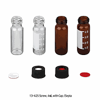 SciLab SL.Vi1148 Vial, 4㎖, Clear, w/ Closed -top Cap & PE Septa