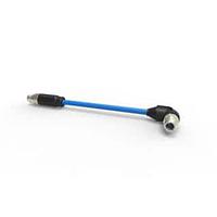 AMP Connectors - TE Connectivity 1-2322422-1 Cat 5e M12 D-M-4 CBL ASSY PLG-PLG 6.0M CAT5E