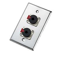 NEUTRIK 203P Phone Connectors WALLPLATE DUAL NJ3FP6C