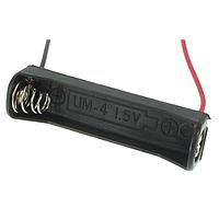 Eagle Plastic Devices 12BH410-GR Battery Clip 1AAA 6" LEADS BLK