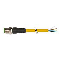 Murrelektronik 7000-12041-0150300 Connectors M12 male 0 with cable, PVC 5x0.34 ye UL/CSA 3m