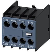 SIEMENS 3RH29111XA040MA0 Control Switches AUX.SWITCH BLK,FRONT,4NC, CURR.PATH: 1