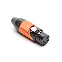 Amphenol Audio AX4FB3M-AU Connectors 4P SOCKET F PLUG BLKGLD W ORG MRK SLV