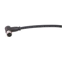 HARTING 2134A000390015 Sensor Cables / Actuator Cables M8 A-code Single Ended Overmolded Cable Assembly, 3pin, angled female, Black, w/ LED, 1.5m