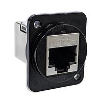 Switchcraft EHRJ45D5ESB440 Modular RJ45 CAT5E Shielded DC Hsg 4-40Tapped Bk