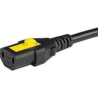 Schurter 3-102-364 AC Power Cord w/Lock CH Power Cord with IEC Connector c17, Type 11, V-lock straight, Power Plug Switzerland, Black