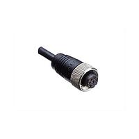Amphenol LTW BSD-08BFFM-SL6A02 Sensor Cables / Actuator Cables Ceres, Standard Size, Metal, Shielded 5A, 08 pins, Female Connector, Female Contact, Straight, Screw Thread, Overmolded, Length 2000mm, IP66