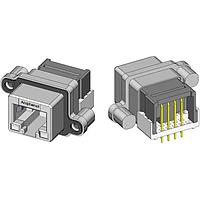 Amphenol Commercial Products MRJ-6381-01 Modular 8P Rugged Mod Jack R/A w/ Grn/Yllw LED