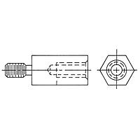 RAF Electronic Hardware 4549-632-S-12 Hex 1/4 Hex X 1-7/16 Length Hex Male-Female Standoff